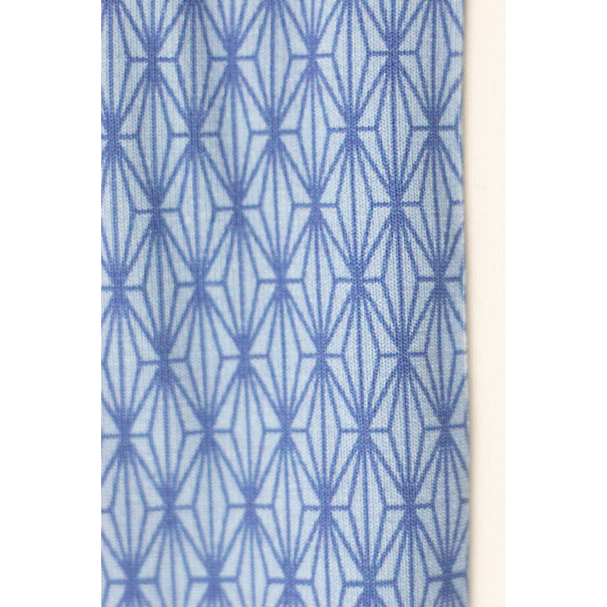 Jersey Stoff Baumwol Meterware Grafisch Rauten Blau 145 cm WB Zen