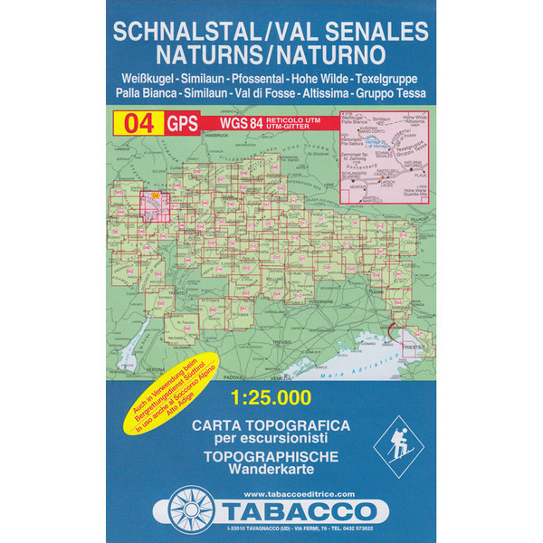 TABACCO 04 SCHNALSTAL - Wanderkarte