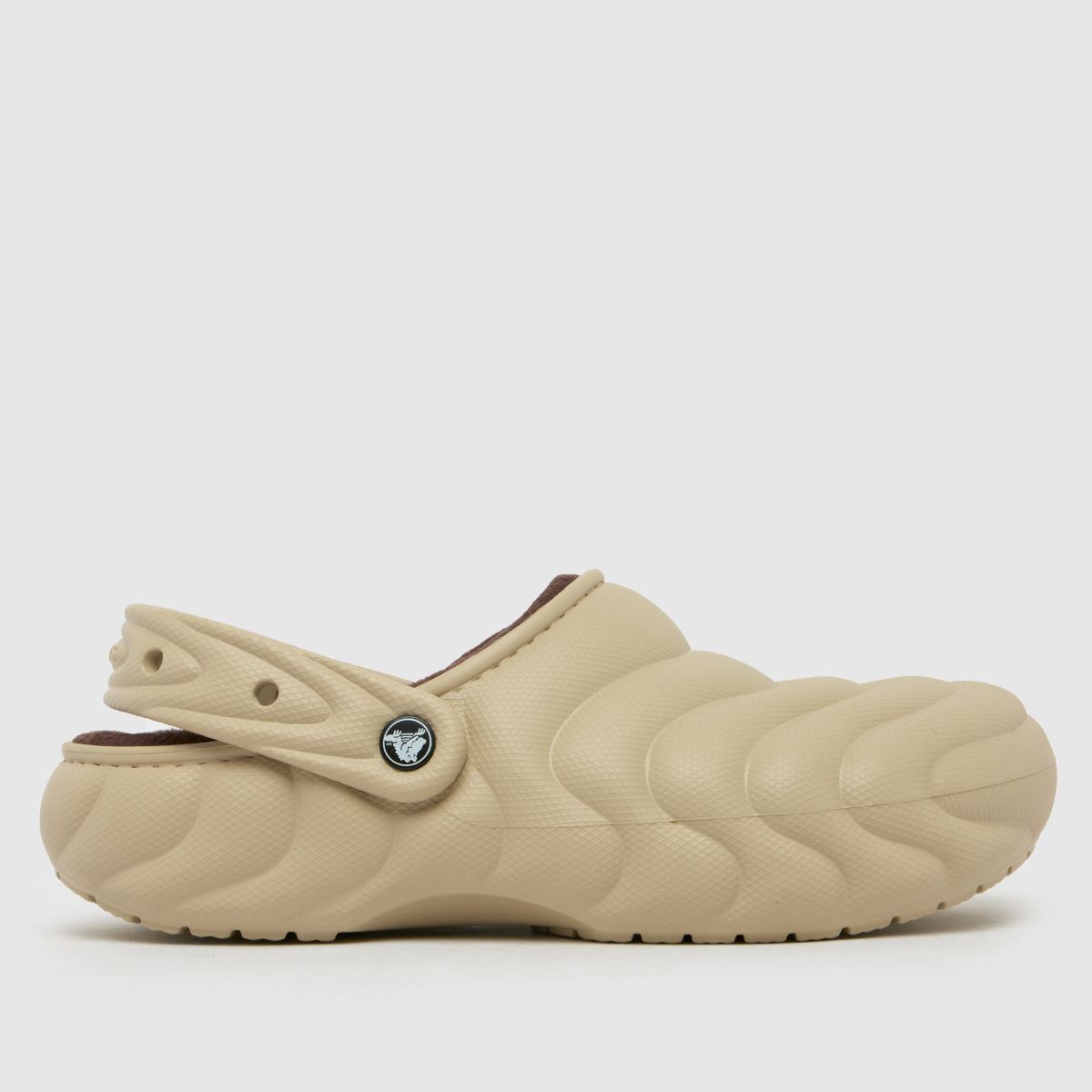 Crocs Classic Lined overpuff klumpa szandál bézs színben