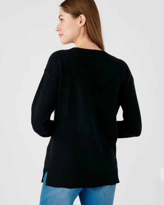 Pull col rond en pur cachemire