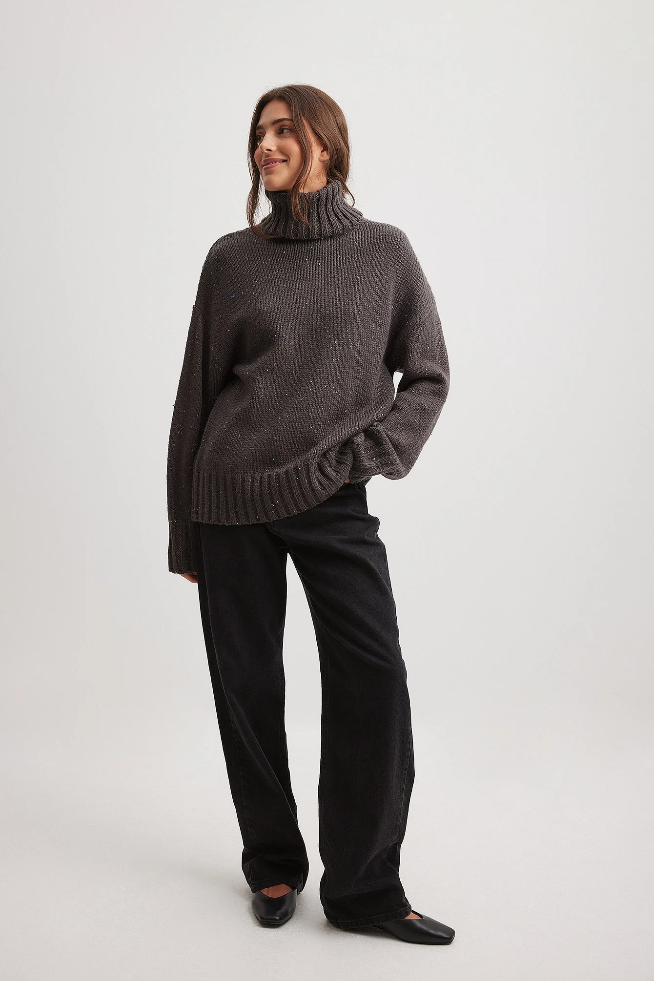 Strickpullover mit Rollkragen