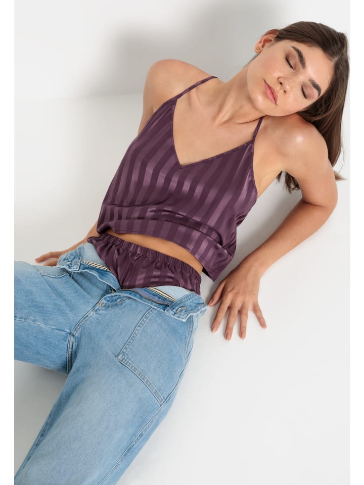 LSCN BY LASCANA Shorty in pflaume gestreift günstig kaufen