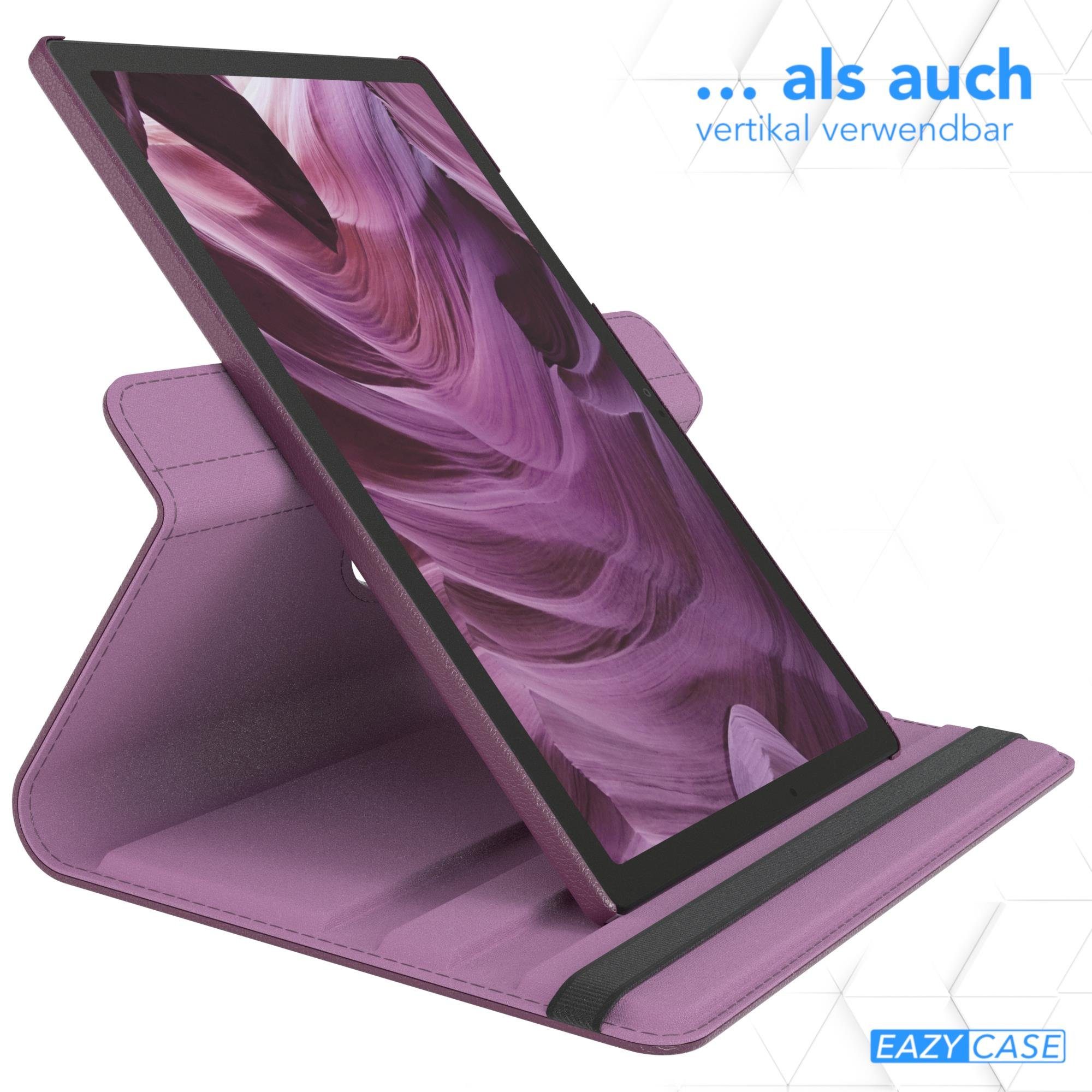 EAZY CASE Tablet-Hülle Rotation Case für Samsung Galaxy Tab A8 10.5 LTE 10,5 Zoll, Tablet-Hülle Bookstyle Case Fullcover Schutz Tasche Stehfunktion Lila