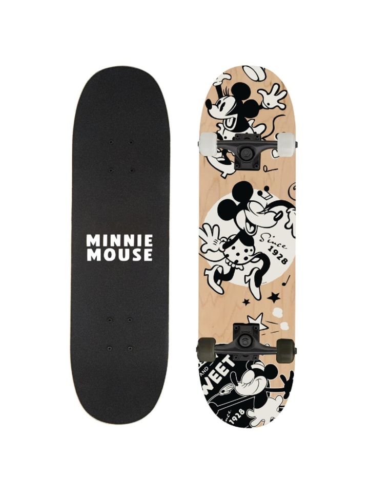 Disney Minnie Mouse Skateboard Perfekt für Gehwege & Parks 79x20x12 cm in Schwarz günstig kaufen 79