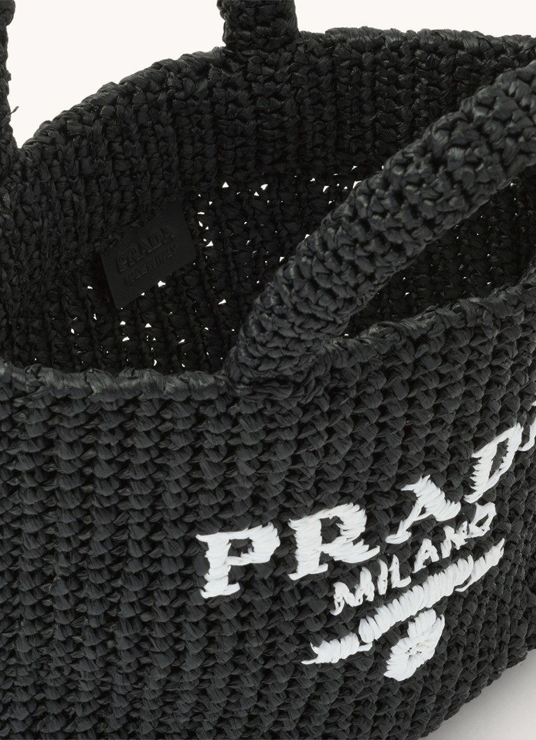 Petit sac à main Prada en raphia