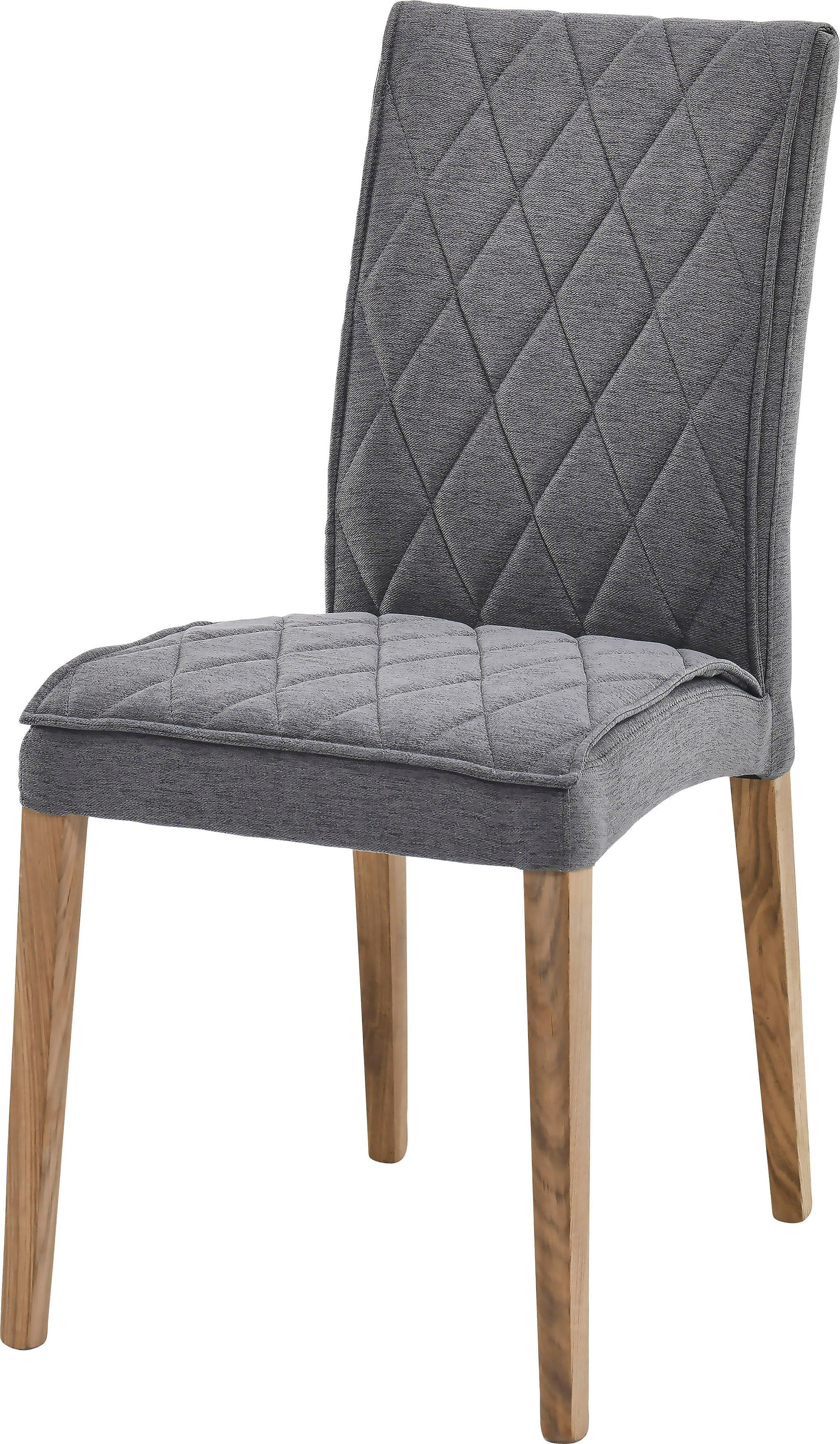 Home affaire 4-Fußstuhl Hunsrück (Set, 2 St), im 2er Set, aus massiver Eiche natur