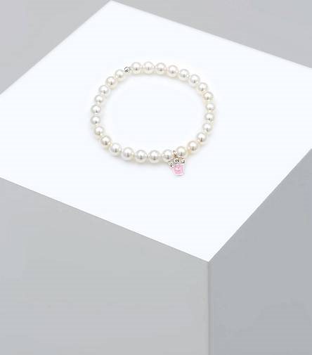 Elli Armband Kids Krone Perle Kristalle 925 Silber