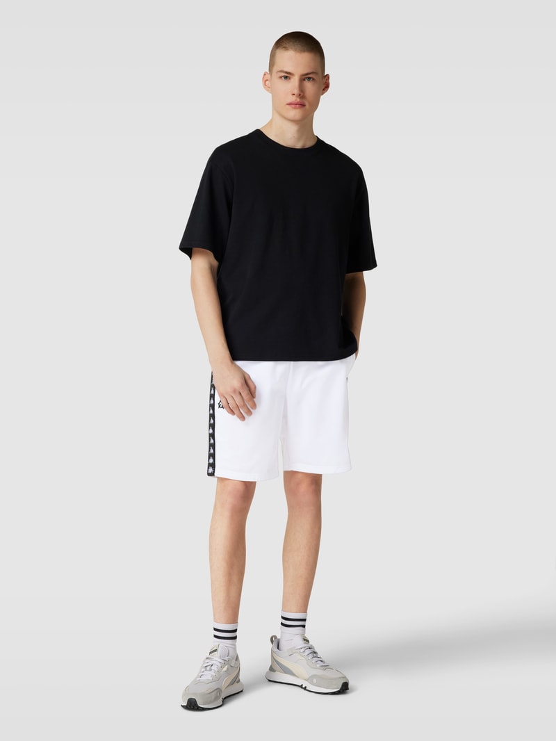 Sweatshorts mit Label-Stitching Modell 'Taped' in weiß