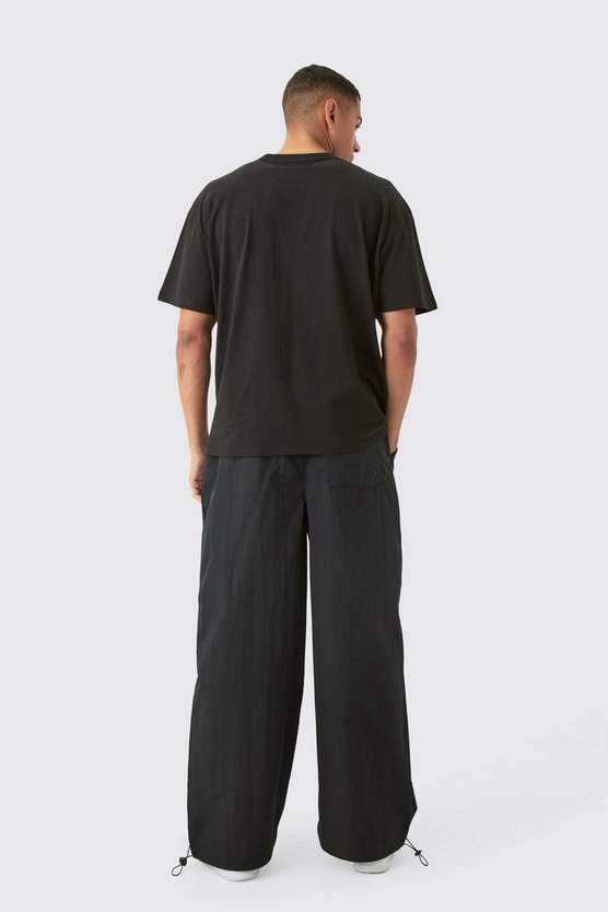 Oversize Parachut-Hose mit elastischem Bund