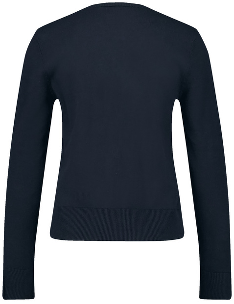 Strickjacke mit geschlitzten Ärmeln