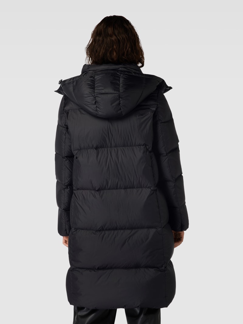 Daunenmantel mit Label-Detail Modell 'DOWN' in black