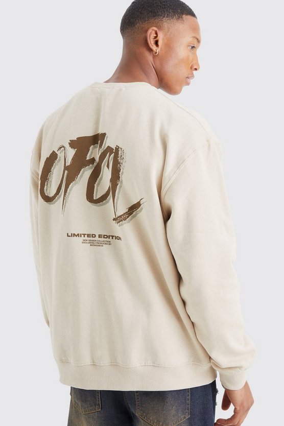 Oversize Sweatshirt mit Official-Print