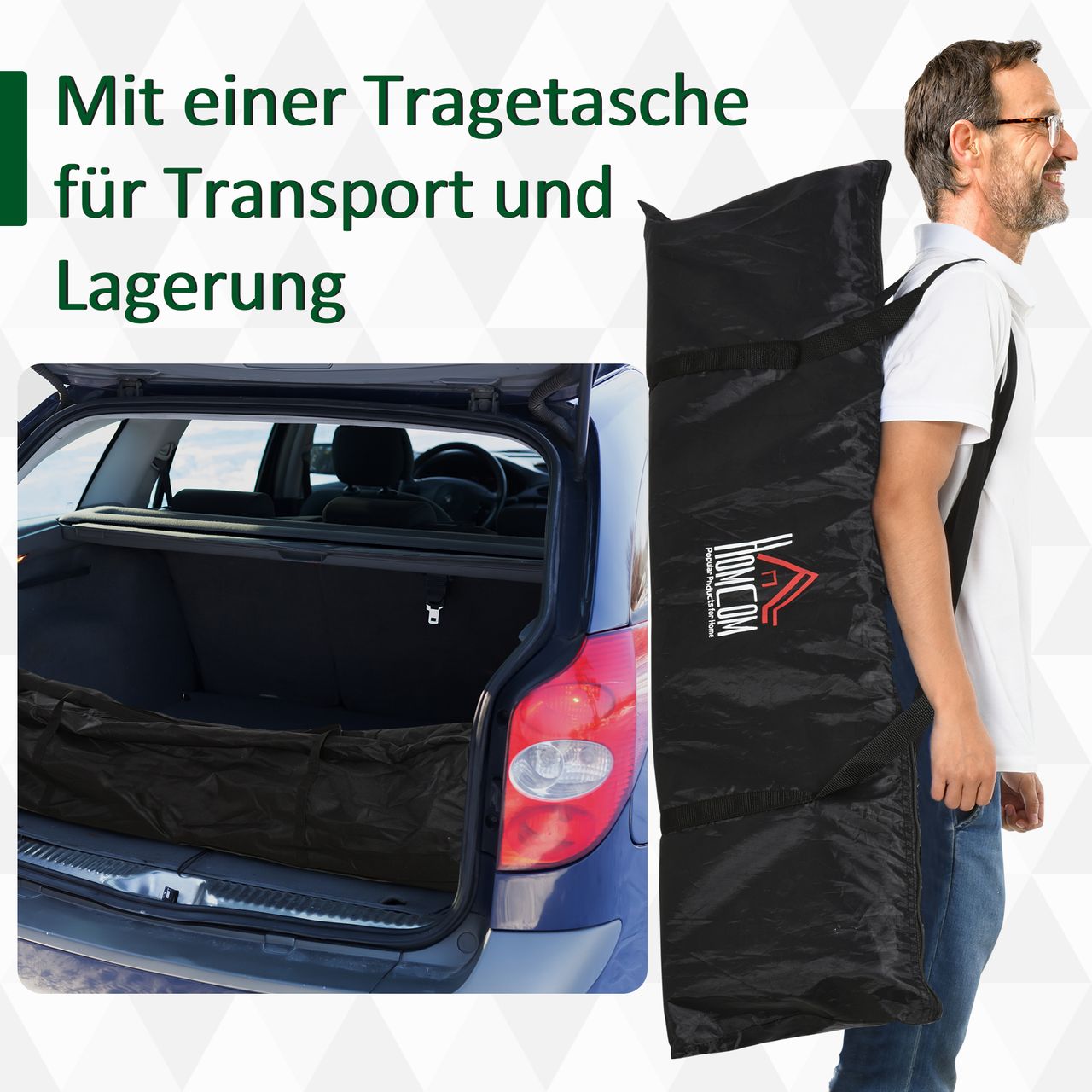HOMCOM Fußballtore Fußballnetz 2er Set Minitore Faltbar