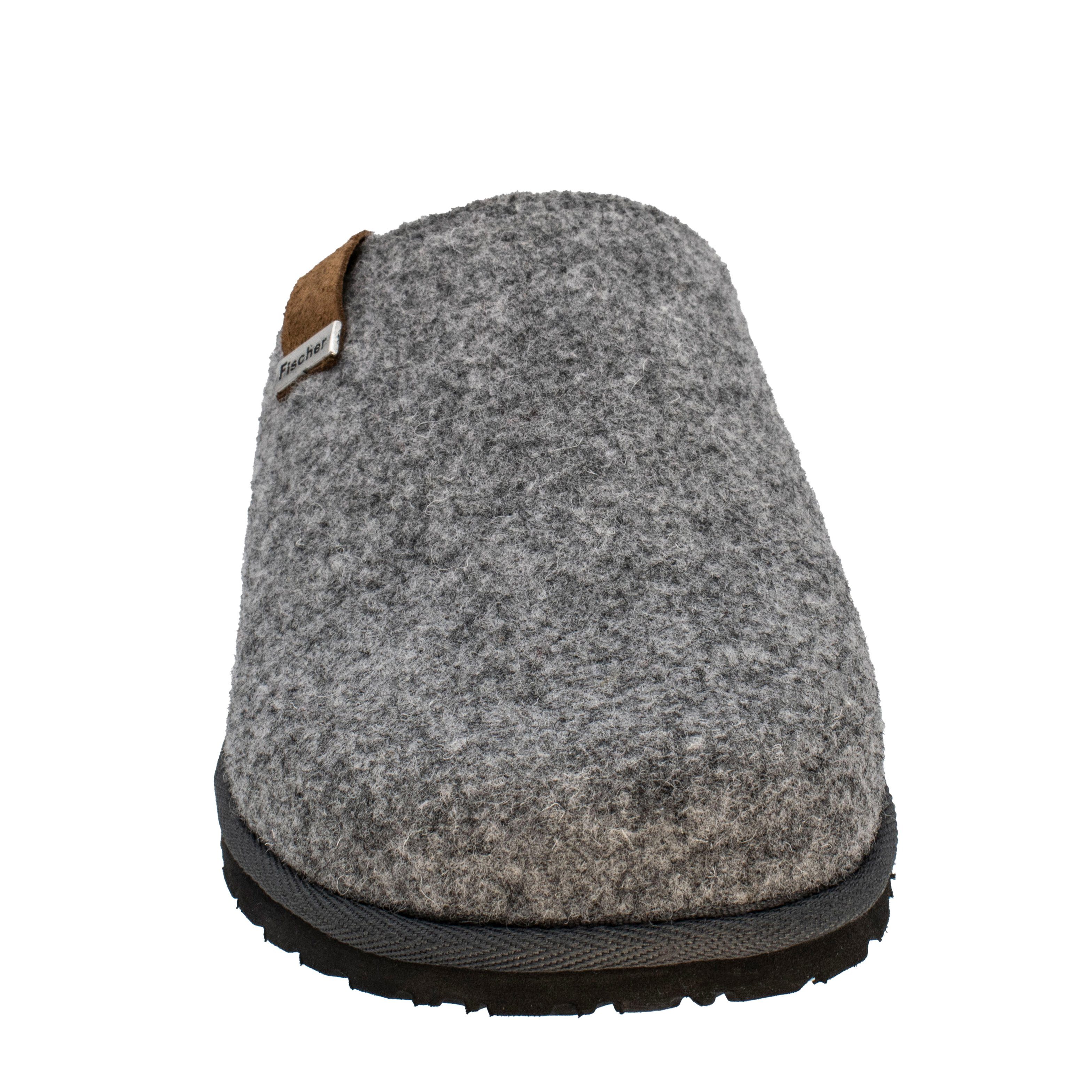 Fischer-Markenschuh Helge Pantoffel aus PET Upcycling Filz, Lederdecksohle herausnehmbar