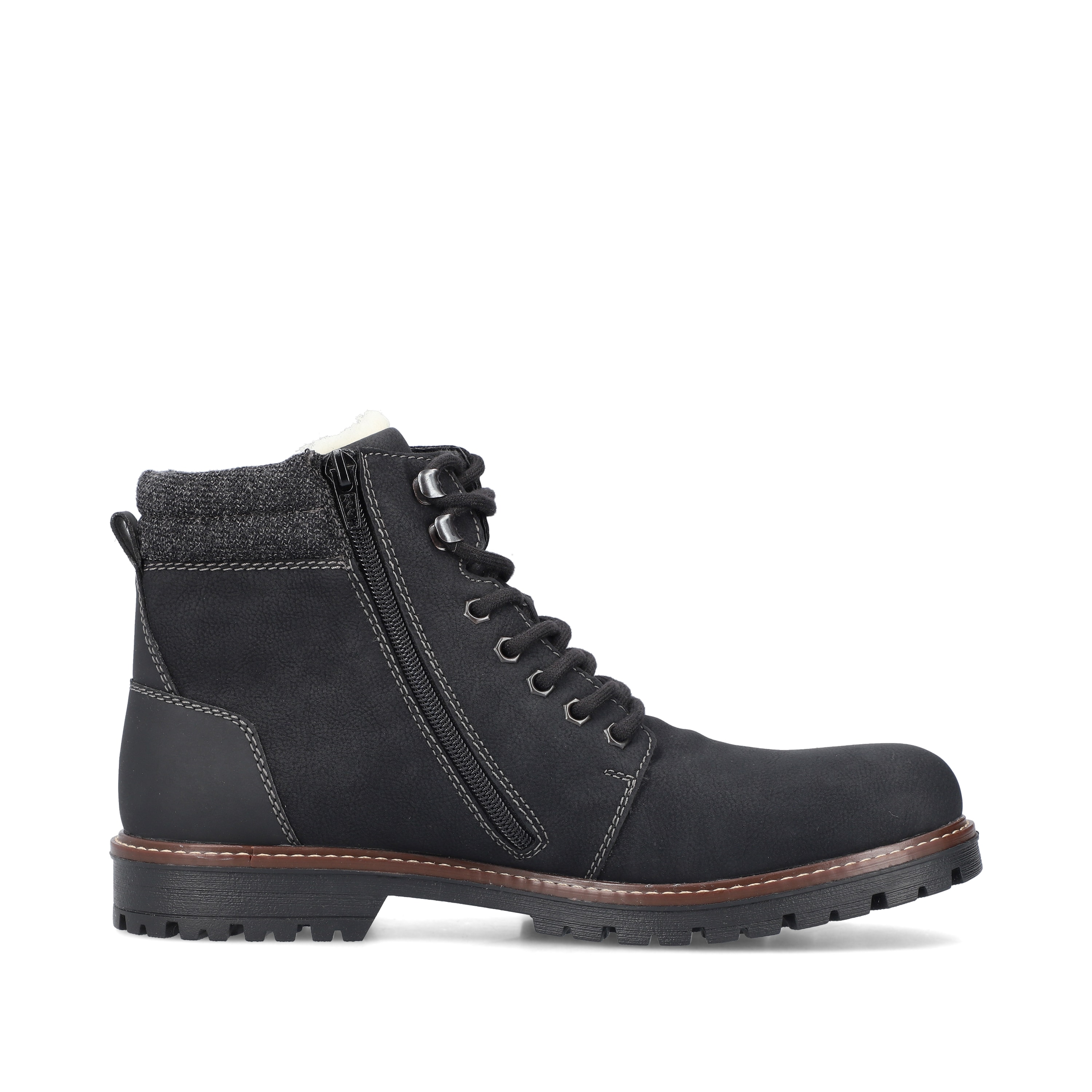 Rieker Herren Schnürstiefel asphaltschwarz