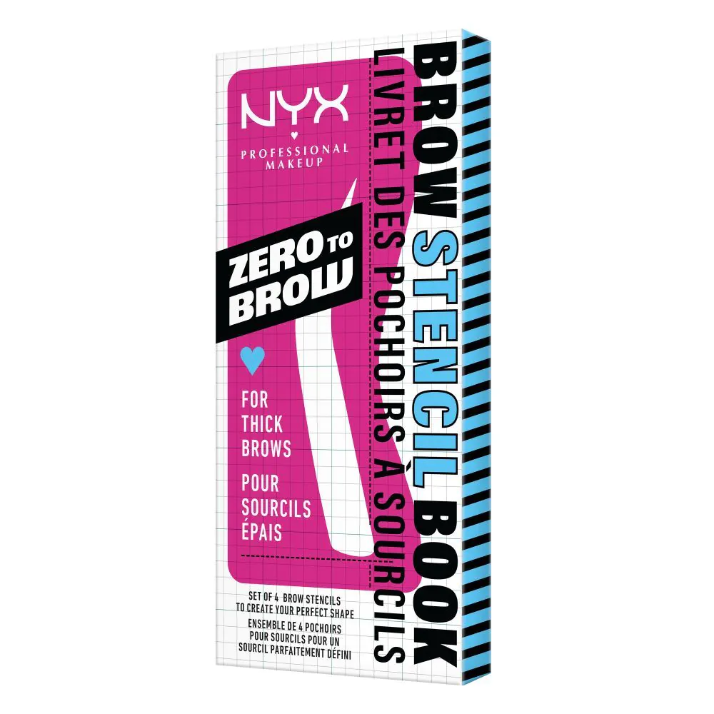 NYX Zero To Brow Thick Brow šablon za obrve, 4 komada.