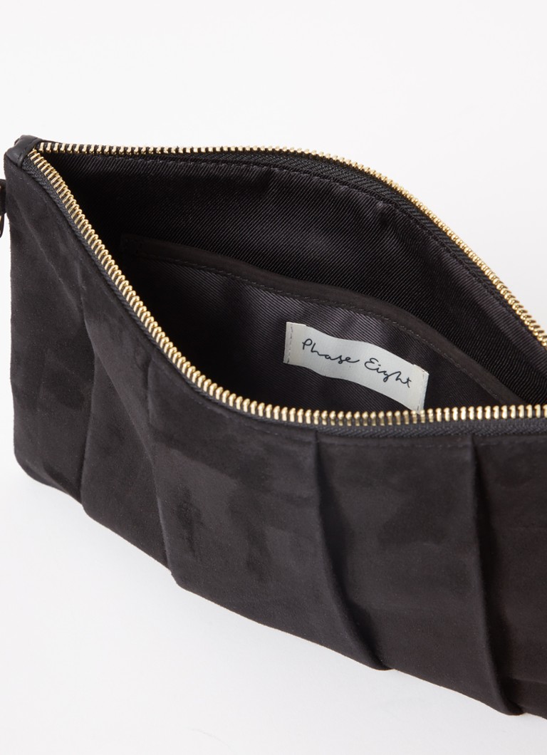 Phase Eight Clutch od brušene kože s naborima