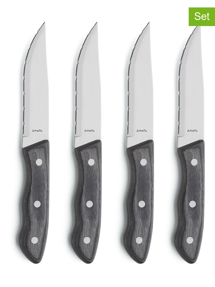 Amefa 4er-Set: Steakmesser in Schwarz günstig kaufen onesize