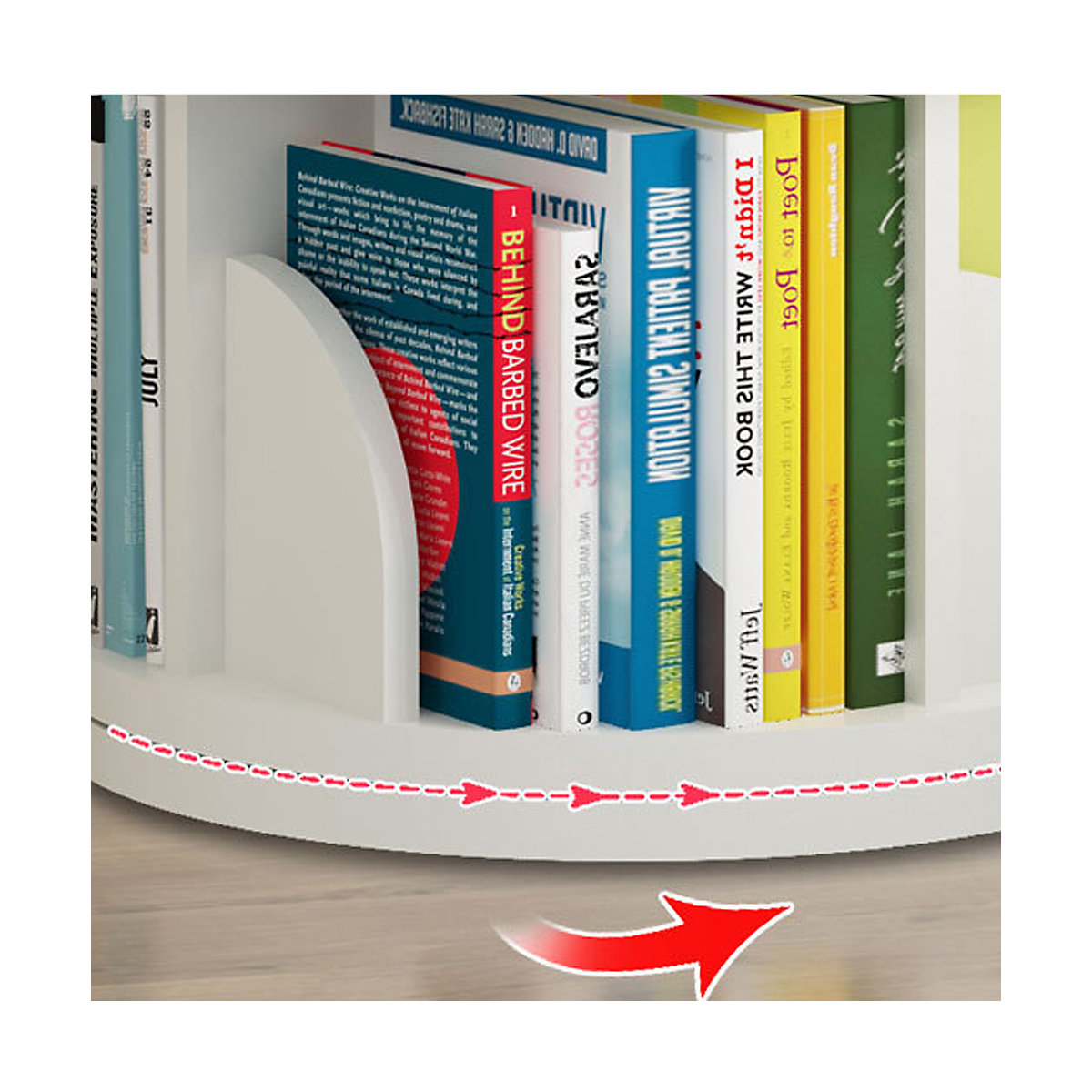 Drehbares Bücherregal