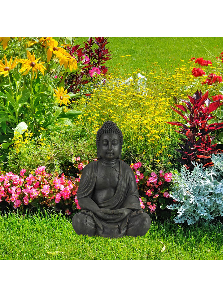 relaxdays Buddha Figur in Dunkelgrau - (H)70 cm günstig kaufen onesize