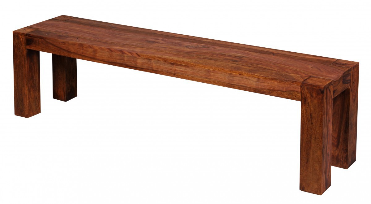 Wohnling Massivholz Esszimmer Sitzbank Bank 160 x 35 cm Sheesham Holz