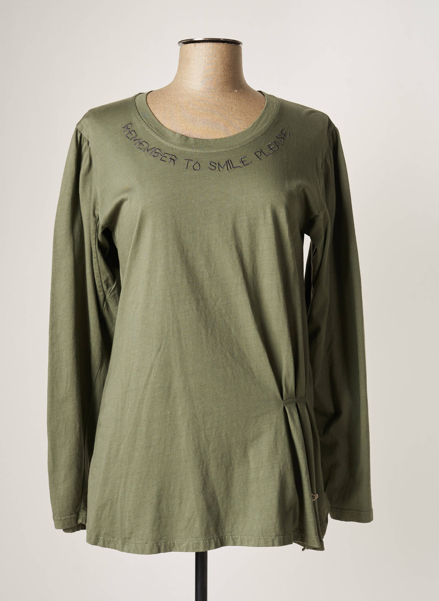 Please Tuniquemanchelongue Femme couleur vert