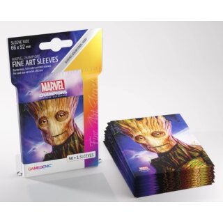 Gamegenic - Marvel Champions FINE ART Sleeves – Groot (51 Sleeves)
