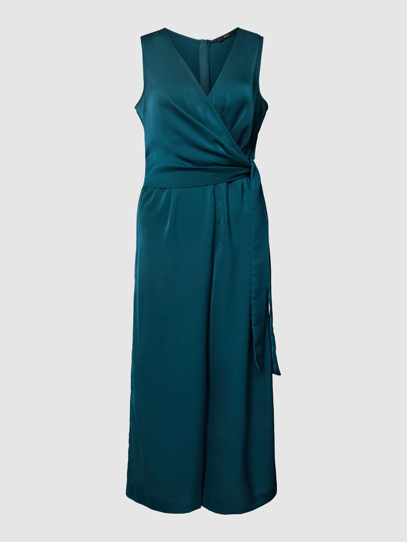 Jumpsuit in Wickel-Optik in blau