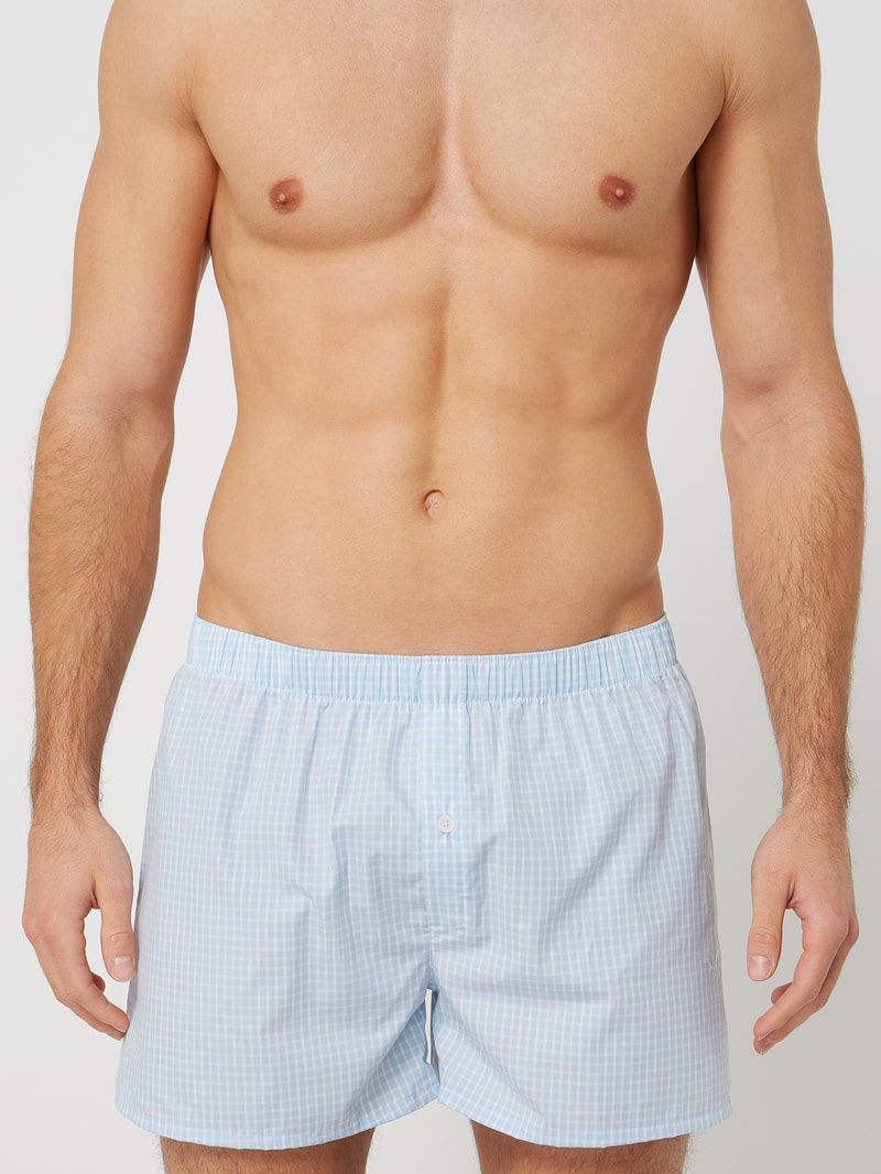 Boxershorts aus Baumwolle in hellblau meliert