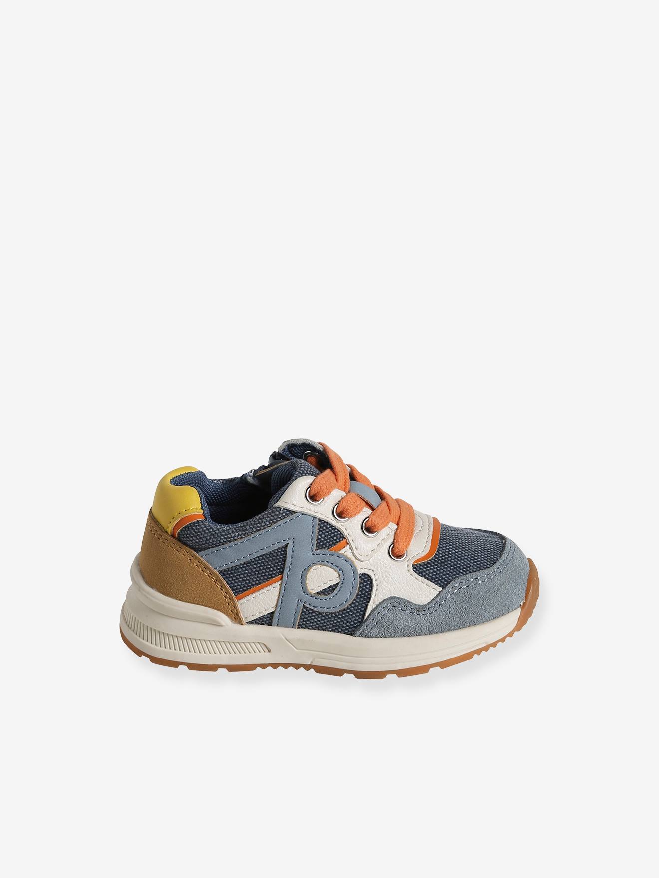Vertbaudet Baby Sneakers mit Reißverschluss - wollweiß