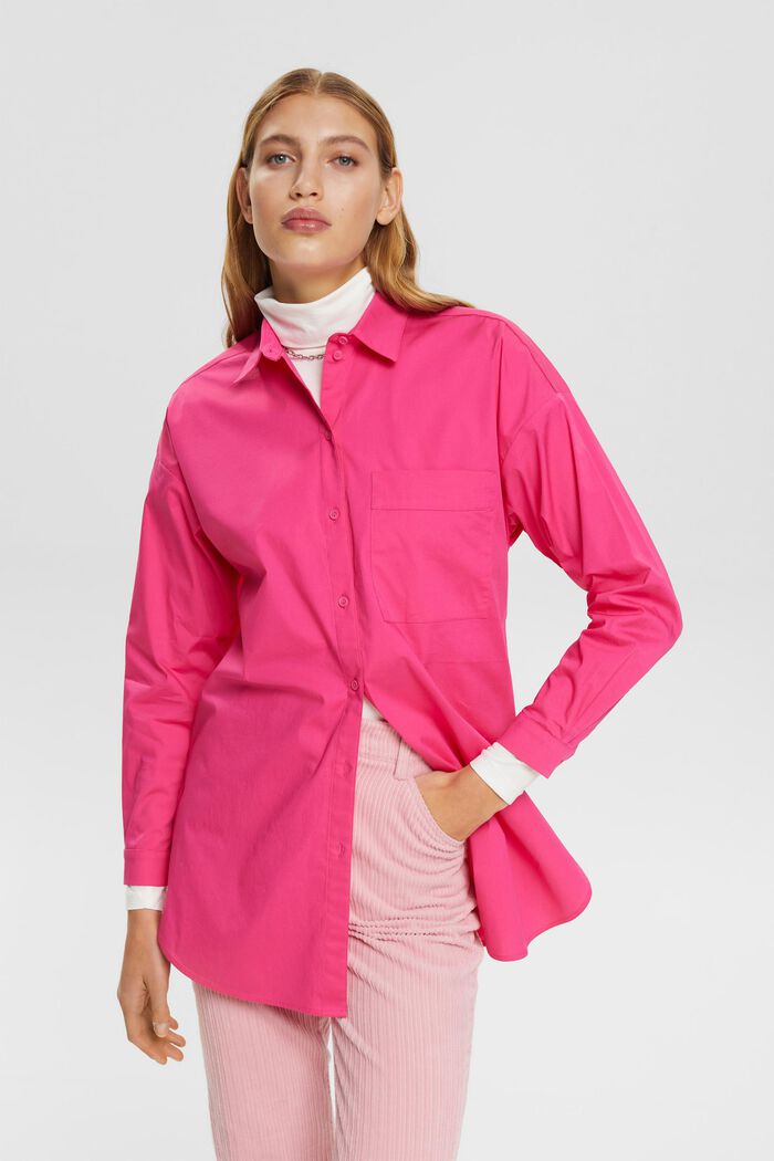 Baumwollbluse mit Tasche