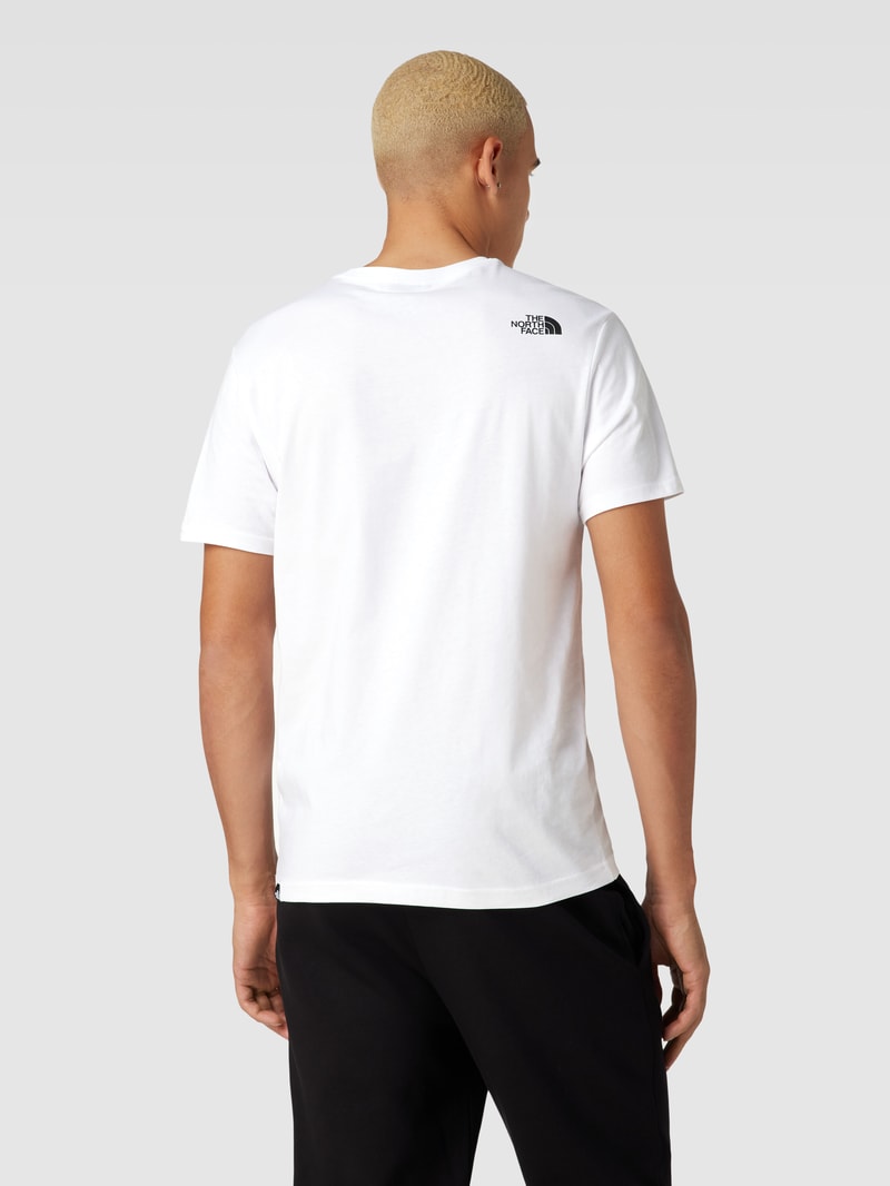 T-Shirt mit Label-Print Modell 'FINE' in weiß