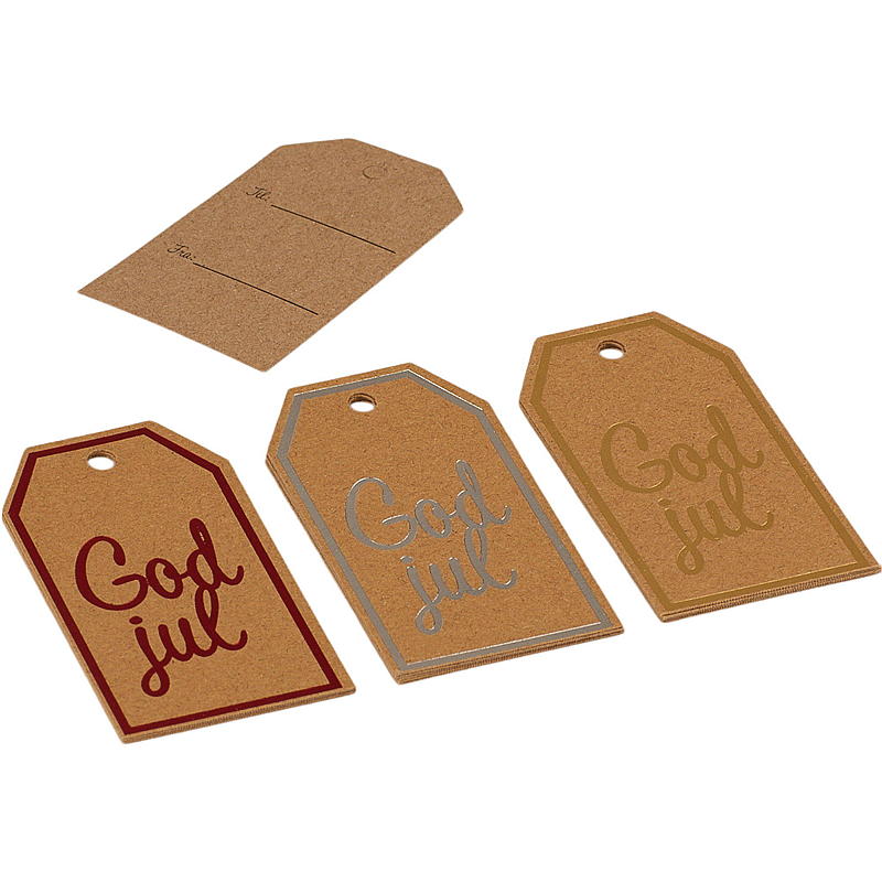 Home Gavemerkelapp 15-pk nisse Kraft