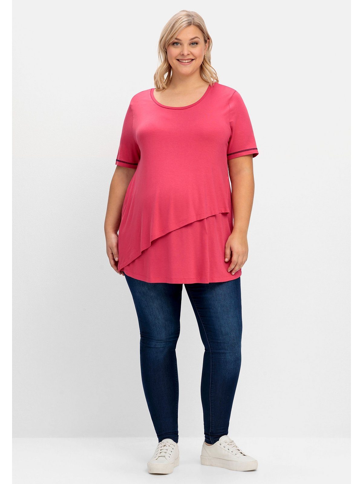 Sheego Umstandsshirt Große Größen in Layer-Optik, mit Stillfunktion