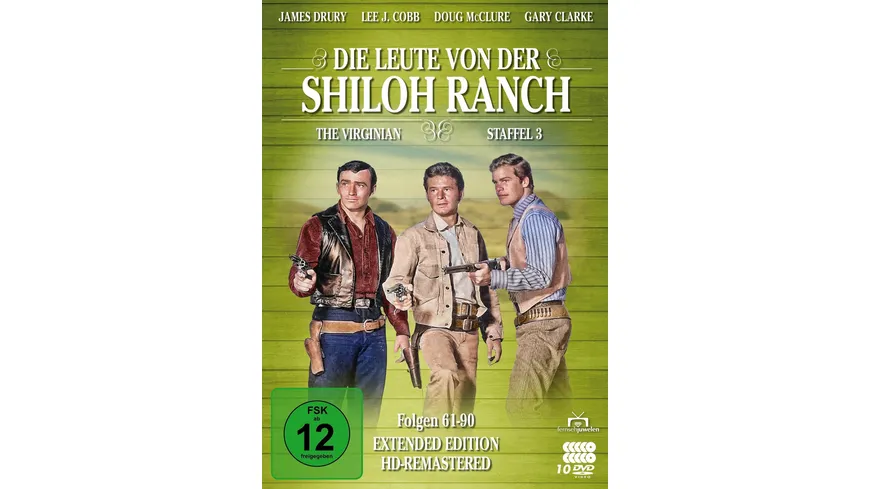 Die Leute von der Shiloh Ranch - Staffel 3 (HD-Remastered) (The Virginian: Extended Edition) (Fernsehjuwelen)  [10 DVDs]