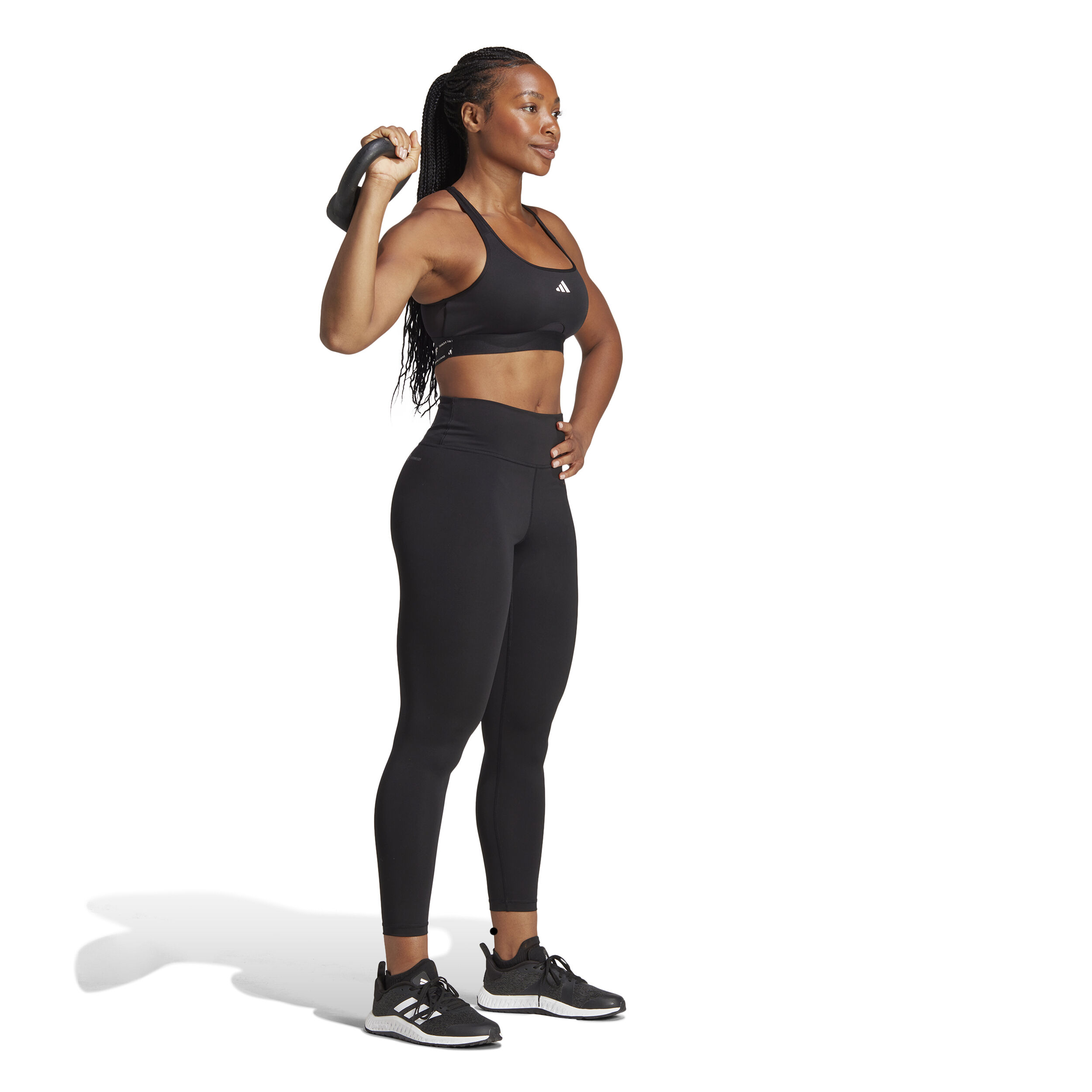 Power Racer Medium Sport-BH Damen - Schwarz