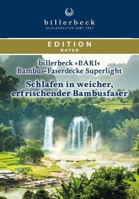Naturfaserbettdecke, Bari Superlight, billerbeck, Bezug: 100% Baumwolle