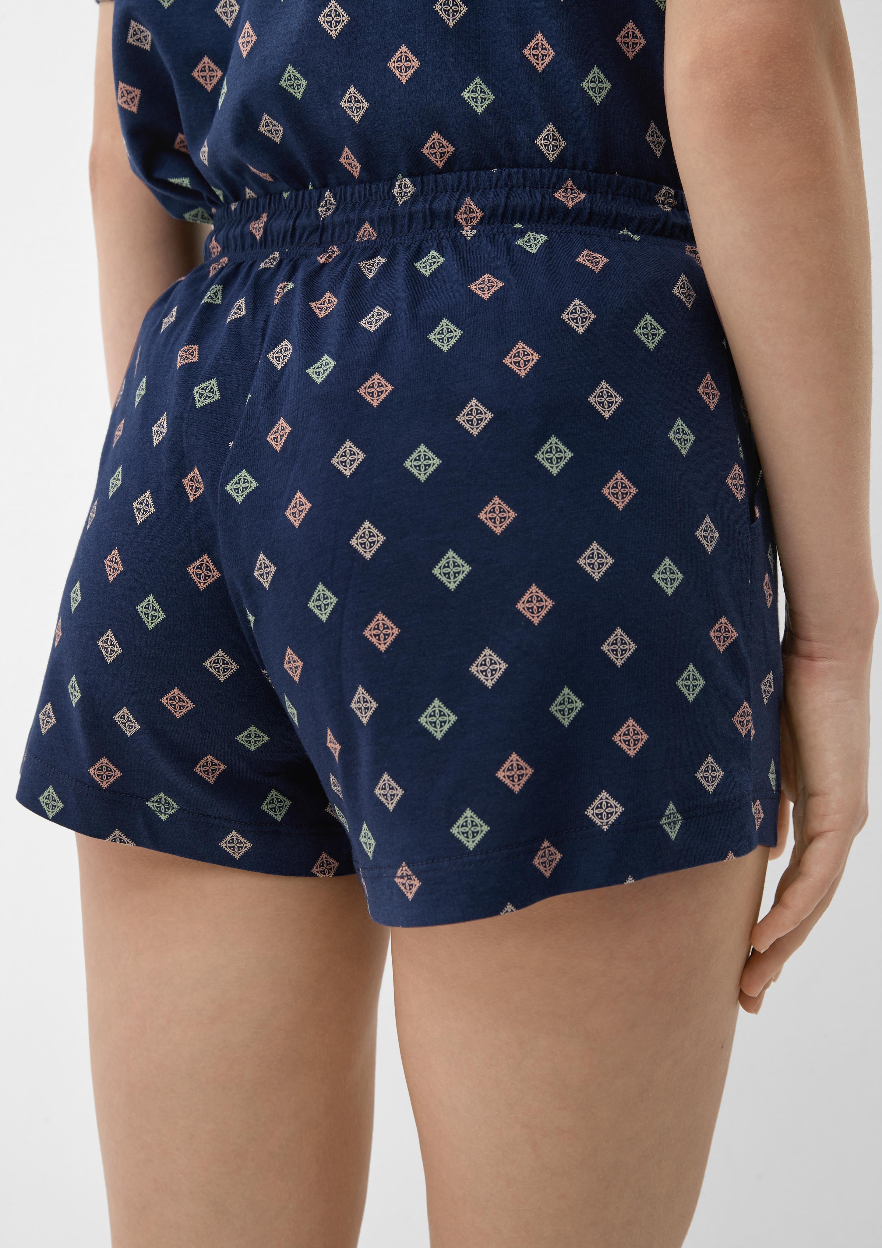 Kurzer Pyjama mit Allover-Muster  6008383-5865