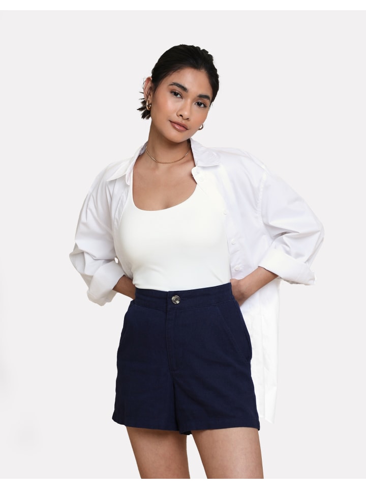 Threadbare Shorts THB Cactus Class Linen Short in Navy günstig kaufen