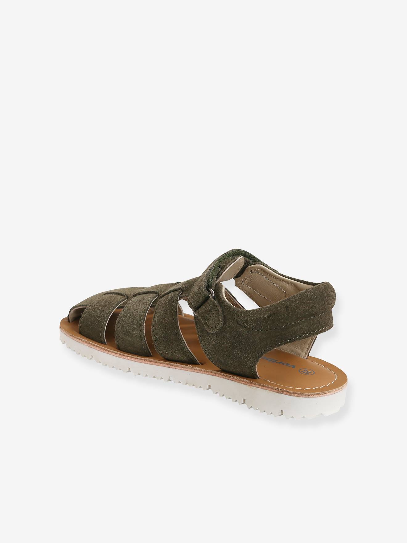 Vertbaudet Jungen Klett-Sandalen - camelfarben