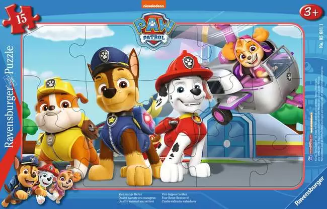 Kinderpuzzle ab 3 Jahren - Vier mutige Retter - 15 Teile