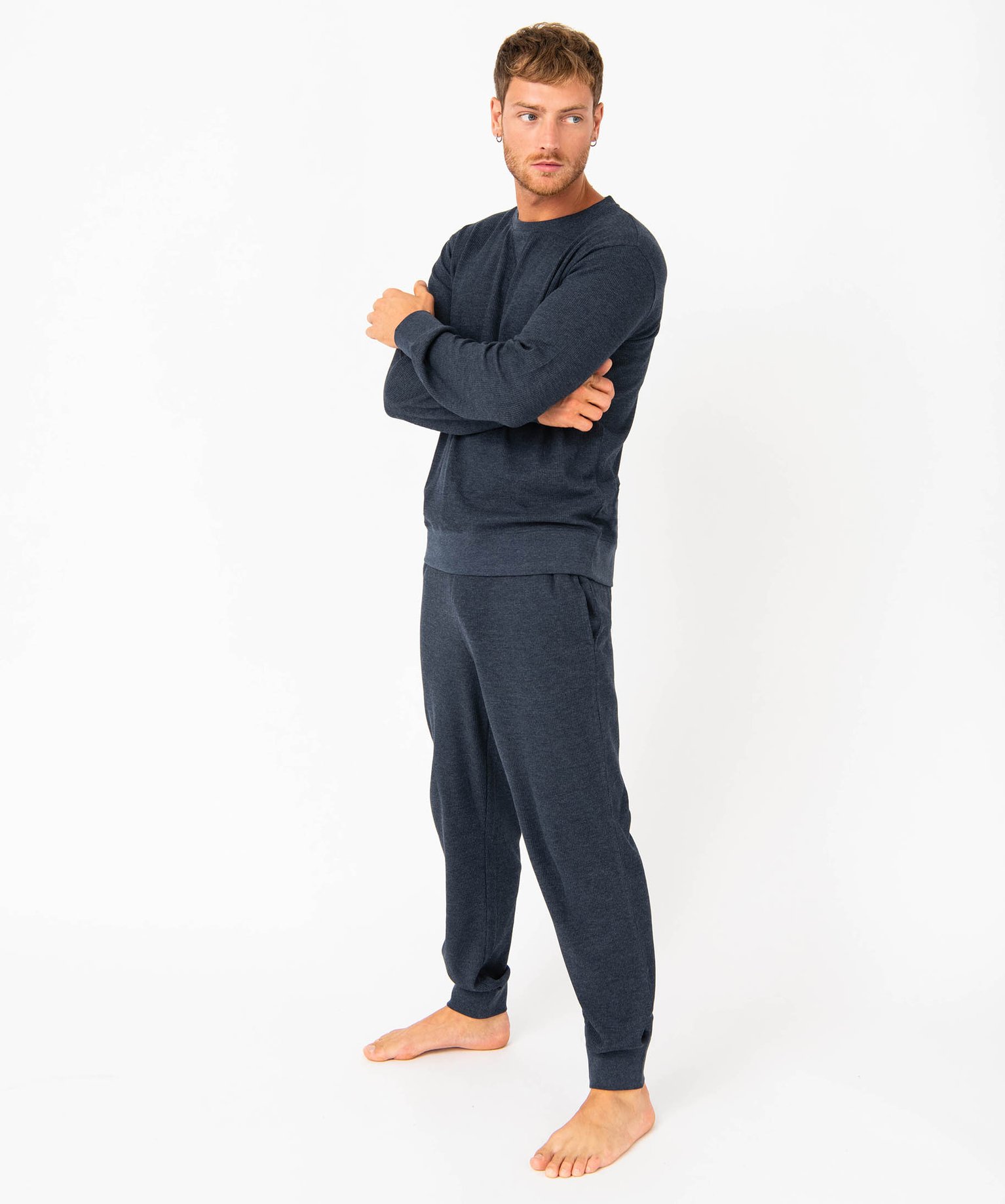 Pyjama à manches longues homme marine | GEMO