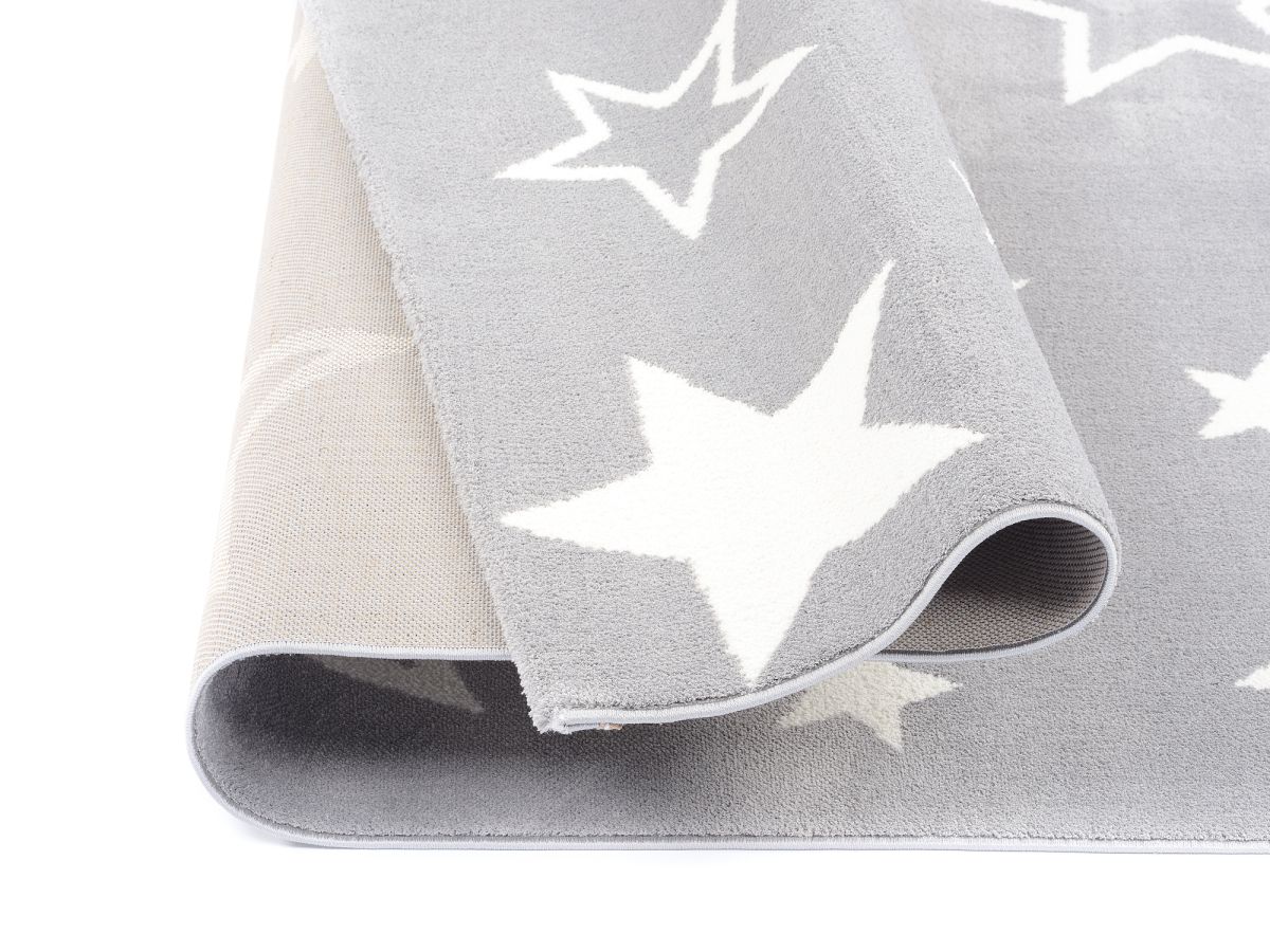 Webteppich Fun Star Grau 80 x 150 cm