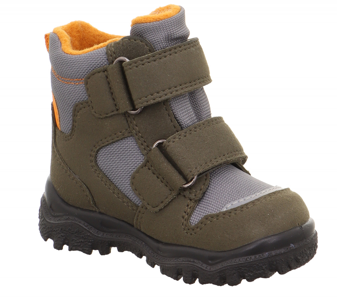 HUSKY1 - Grün/Orange Boots mit Klettverschluss