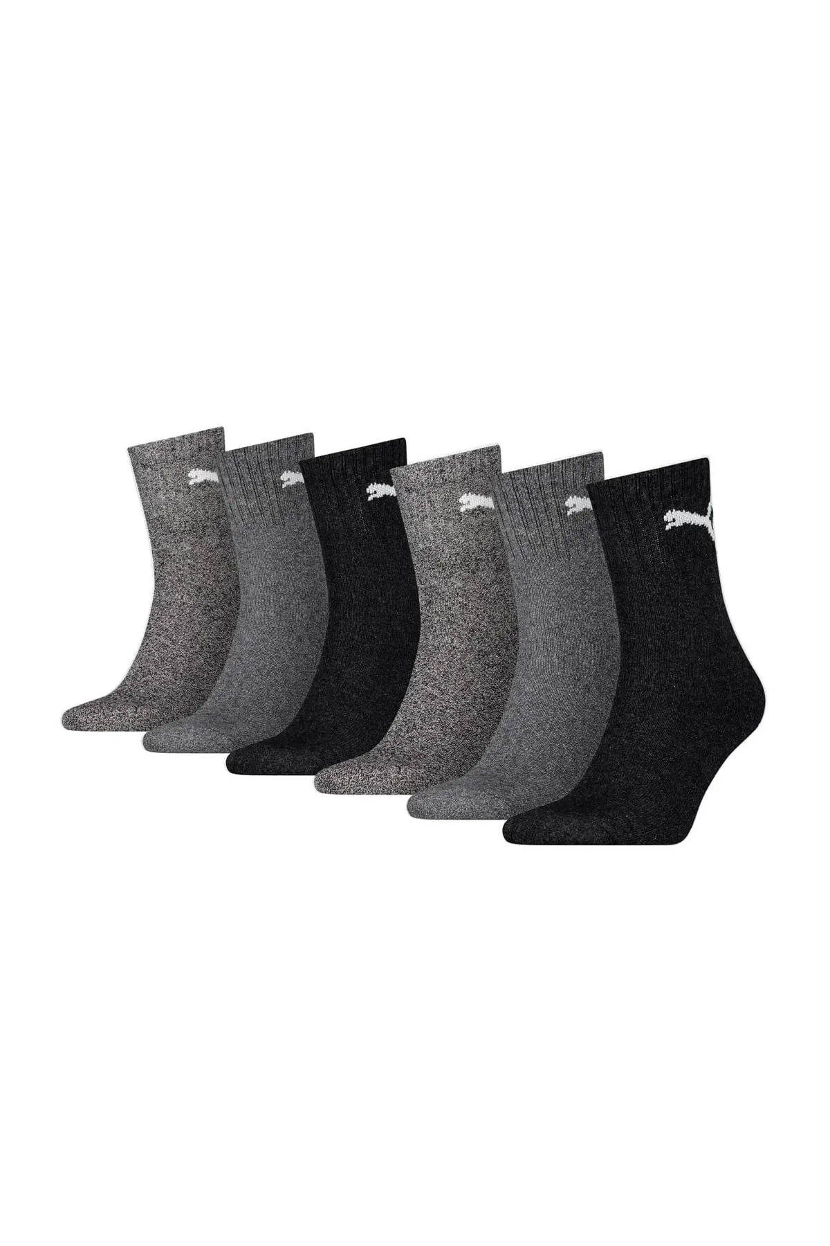 Puma  Unisex Sportsocken, 6er Pack - Short Crew Socks, ECOM, Logo, einfarbig