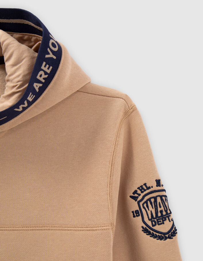 Cardigan beige avec découpes placées garçon