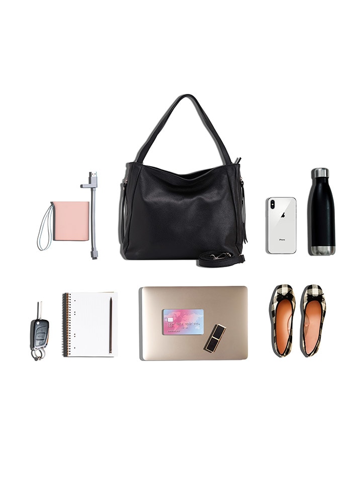 Lucca Baldi Leder-Schultertasche 