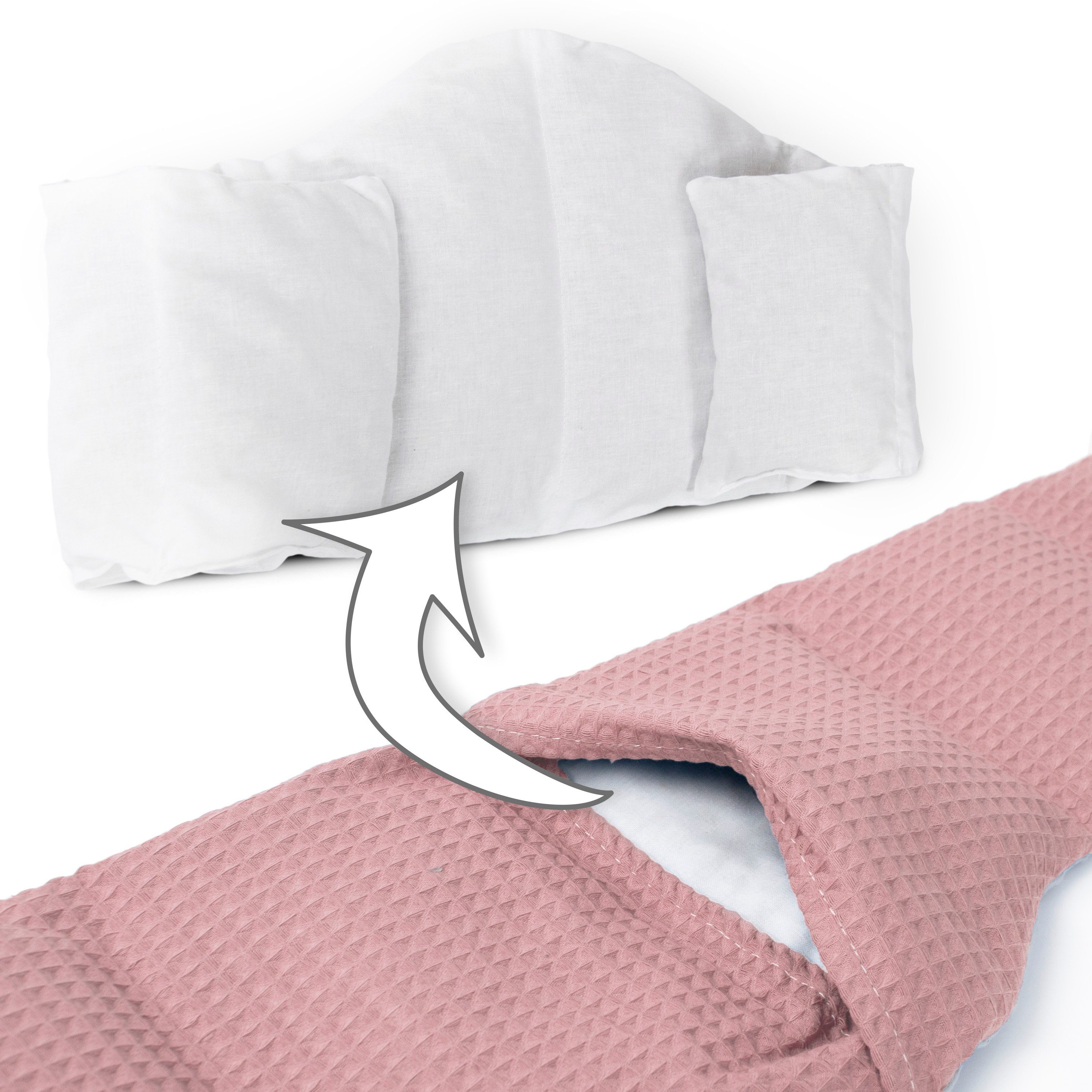 Amilian Kirschkernkissen (Made in EU) ca. 75 x 15cm; Wärmekissen; Wärmekompresse; Körnerkissen; Kirschkernsack; Kirschkern; Kissen für Kinder, Erwachsene, ideal als Massagekissen; Kältekissen; Waffel, Wärmekissen, Wärmekompresse, Massagekissen, Kälte