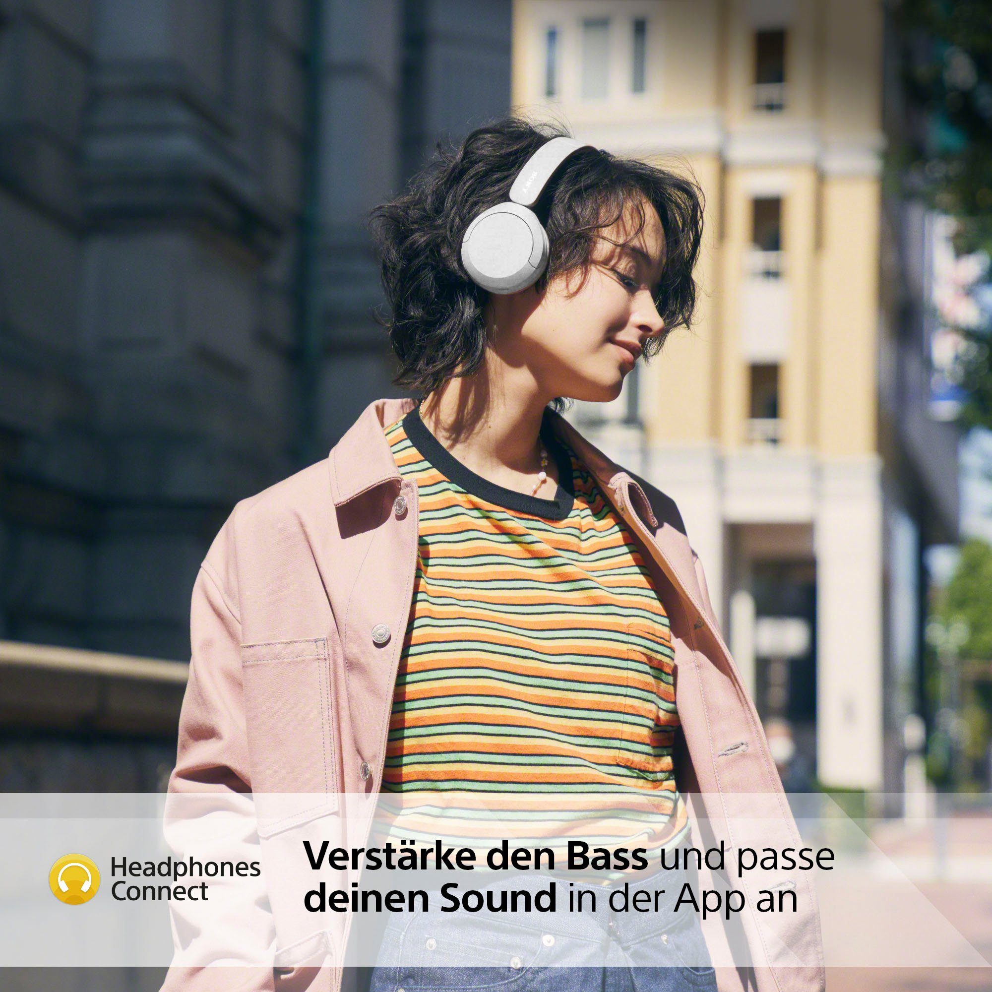 Sony WHCH520 On-Ear-Kopfhörer (Freisprechfunktion, Rauschunterdrückung, Google Assistant, Siri, Bluetooth, 50 Std. Akkulaufzeit)