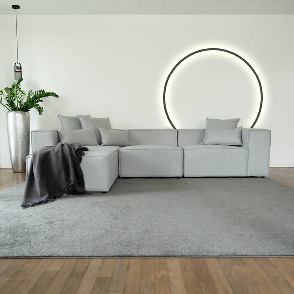 Modulares Sofa VERONA, L, hellgrau